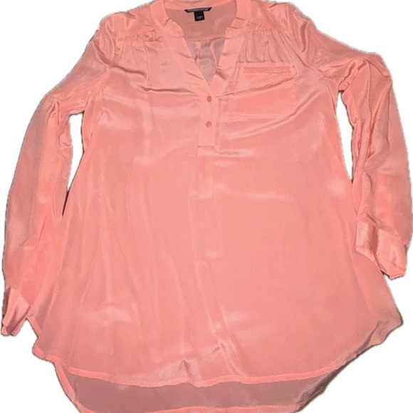 Silk Victoria secret blouse in coral pink - Picture 2 of 7